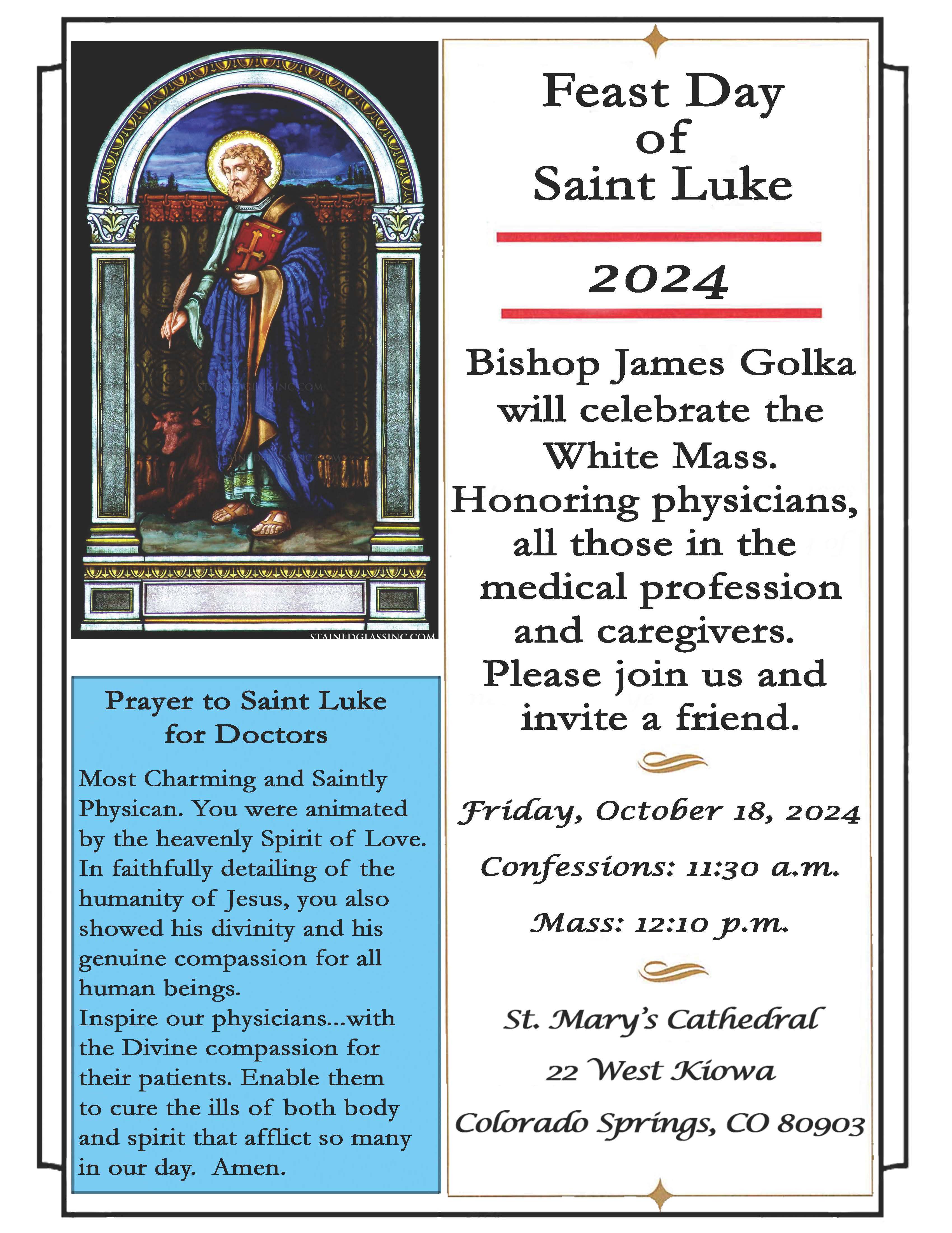 Feast Day of St. Luke 2024 - White Mass